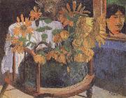 Paul Gauguin Sunflowers on a chair oil on canvas